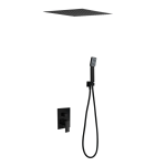 Conjunto Ducha Empotrada Monomando Volga Negro Mate Imex