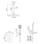 Conjunto Ducha Empotrado Monomando Dublín Blanco Mate Imex