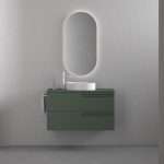 Mueble suspendido con encimera de Royo, medidas disponibles en 80 y 100 cm. 5 colores a elegir. El lavabo es opcional