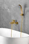 Monomando baño-ducha roma oro cepillado imex