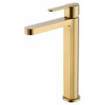 grifo-lavabo-cano-alto-monomando-roma-oro-cepillado-bdr001-3oc