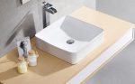 Lavabo sobre encimera nilo 40 porcelana blanco brillo Bathco