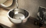 Lavabo sobre encimera bejes metallic bathco