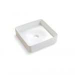 Lavabo sobre encimera nilo 40 porcelana blanco brillo Bathco