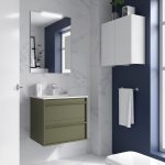 Mueble attila suspendido con lavabo Nogal Maya salgar