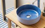 Lavabo sobre encimera atelier carnac azul cobalto bathco porcelana