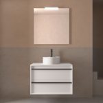 Mueble attila con encimera salgar suspendido natural