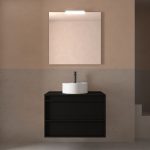 Mueble attila con encimera salgar suspendido natural