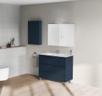 Mueble baño sansa con patas nogal arenado tres cajones Royo