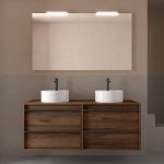 Mueble baño suspendido con encimera 140 salgar white satin