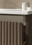 Mueble suspendido Vora dos cajones con lavabo integrado Cairo Royo Hickory Nature