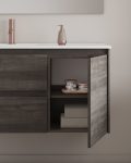 Mueble baño suspendido asimetrico Alfa compact Royo samara fresno