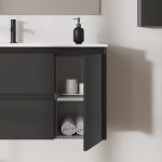 Mueble suspendido Sansa 90cm dos cajones y una puerta Royo Gris arenado