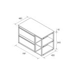 Mueble attila suspendido con encimera y coqueta 85,5 salgar roble africa