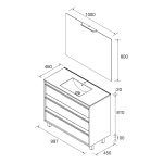 Mueble con patas attila salgar Natural