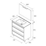 Mueble con patas attila salgar Natural