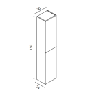 Columna auxiliar Logika azul vapor mate Royo