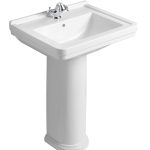 Lavabo Noble con pedestal ceramicas gala porcelana blanco brillo