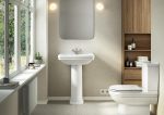 Lavabo Noble con pedestal ceramicas gala porcelana blanco brillo