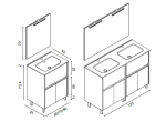 Mueble con patas Band de Royo un cajon y una puerta Gris arenado