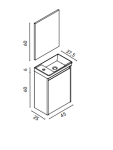 Mueble mini Enjoy suspendido de una puerta Royo Nogal arenado