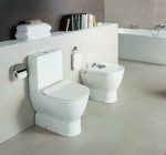 Inodoro btw pegado a la pared emma rimless ceramicas gala blanco brillo asiento slim