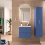 Mueble suspendido dos cajones lavabo integrado Uniiq color sol Salgar