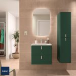 Mueble suspendido dos cajones lavabo integrado Uniiq color sol Salgar