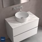 Lavabo de posar Kandy porcelana blanca Salgar