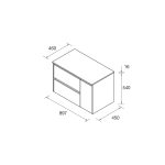 Mueble de Baño con Encimera Salgar Noja 85 BLACK SATIN