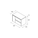 Mueble de Baño con Encimera Salgar Noja 85 BLACK SATIN
