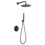Conjunto Ducha Empotrado Termostático Nápoles Negro Mate Imex