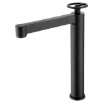 Grifo Monomando Lavabo Caño Alto Olimpo Negro Mate Imex
