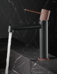 Grifo Monomando Lavabo Line Gris Mate Champagne Imex