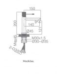Grifo Monomando Lavabo Line Gris Mate Champagne Imex