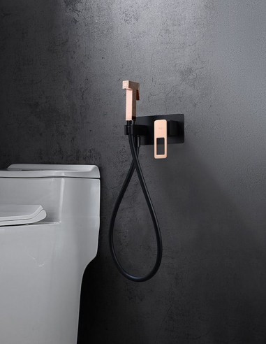 Grifo Bidé Empotrado Suecia Oro Rosa Brillo Negro Mate Imex1