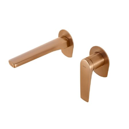 Grifo Lavabo Empotrado Monomando Delos Oro Rosa Cepillado Imex
