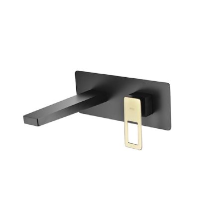 Grifo Lavabo Empotrado Monomando Suecia Oro Brillo Negro Mate Imex