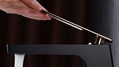Grifo Monomando Lavabo Caño Alto Suecia Oro Rosa Brillo Negro Mate Imex1
