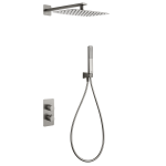 Conjunto Ducha Empotrado Termostático Toscana Niquel Cepillado Imex