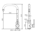 Grifo Cocina Loira Oro Cepillado Imex