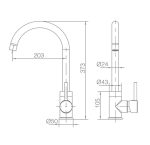 Grifo Cocina Lyon Cromo Imex