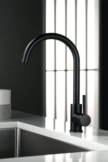 Grifo Cocina Lyon Negro Mate Imex1