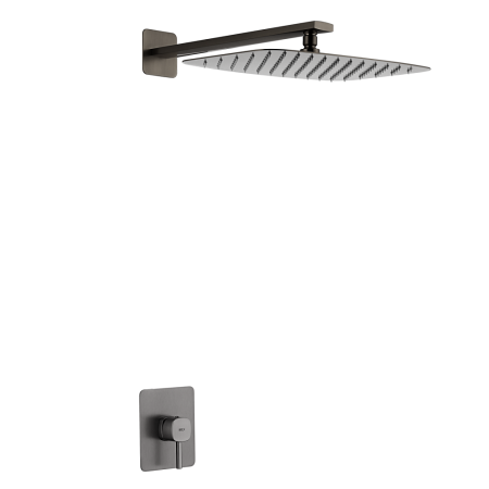 Grifo Ducha Empotrada Monomando 1Vía Rociador Toscana Black Gun Metal Imex