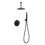 Conjunto Ducha Empotrada Monomando Palau Negro Mate Imex