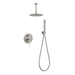 Conjunto Ducha Empotrada Monomando Palau Niquel Cepillado Imex