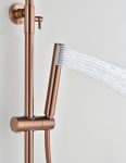 Conjunto Ducha Monomando Bless Oro Rosa Cepillado Imex